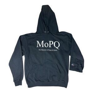 Champion MoPQ The Museum of Peace & Quiet Hoodie Blk Pullover Sweatshirt Size L
